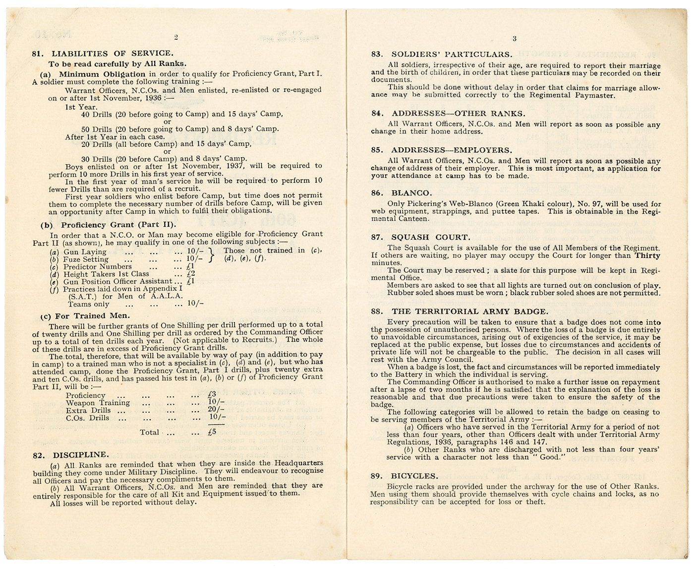 Regimental Orders. 60th (City of London) A.A. Regiment, R.A. (T.A.)