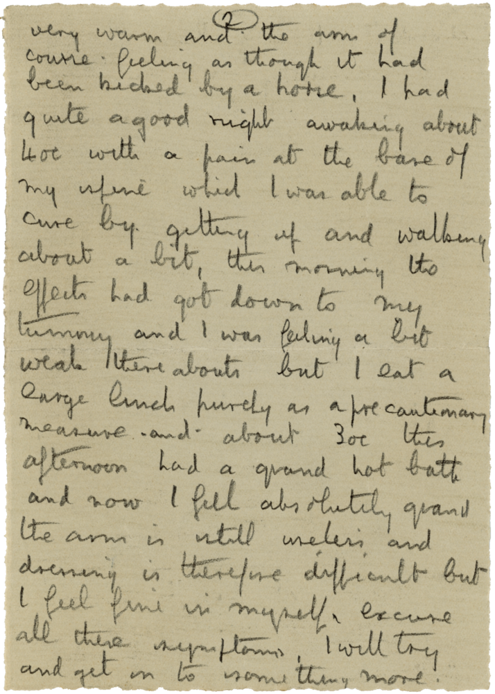 Letter from Cyril “Kenneth” Penman to Teresena “Terry” Penman dated October 4th, 1939. (pg. 2)