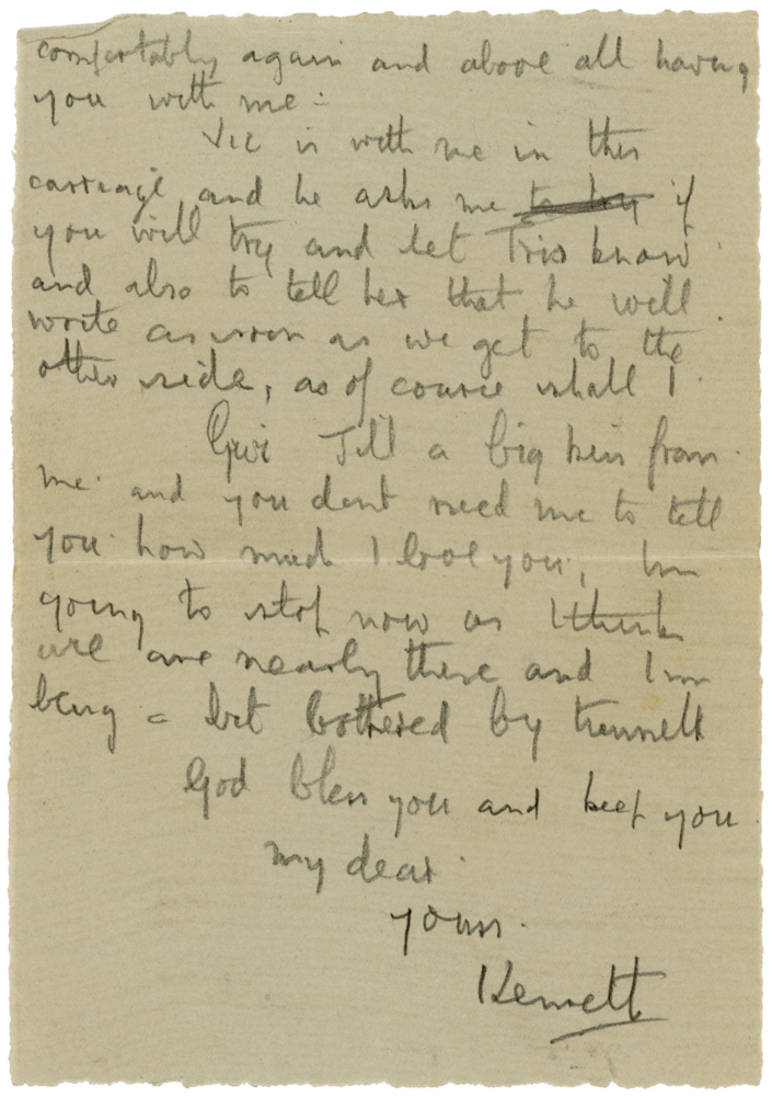 Letter from Cyril “Kenneth” Penman to Teresina “Terry” Penman dated October 9th, 1939. (pg. 2)