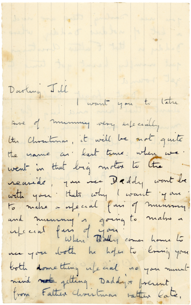 First page of letter from Cyril "Kenneth" Penman to Gillian "Jill" Penman dated October, 1939.