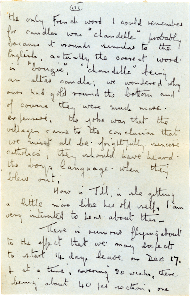 Letter from Cyril “Kenneth” Penman to Teresina “Terry” Penman dated November 8th, 1939. (pg. 3)