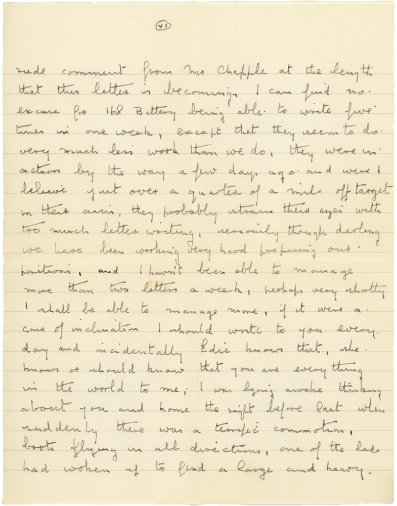 Letter from Cyril “Kenneth” Penman to Teresina “Terry” Penman dated November 9th, 1939. (pg. 6)