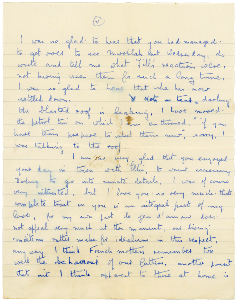 Letter from Cyril “Kenneth” Penman to Teresina “Terry” Penman dated November 24th, 1939. (pg. 5)