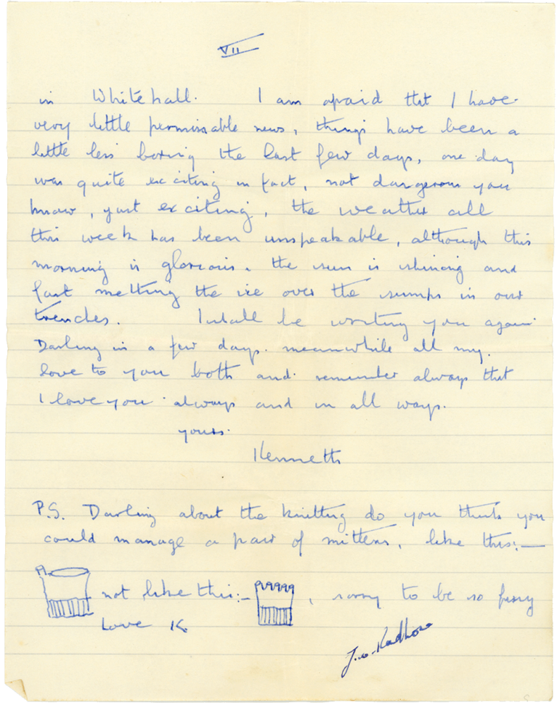 Letter from Cyril “Kenneth” Penman to Teresina “Terry” Penman dated November 24th, 1939. (pg. 7)