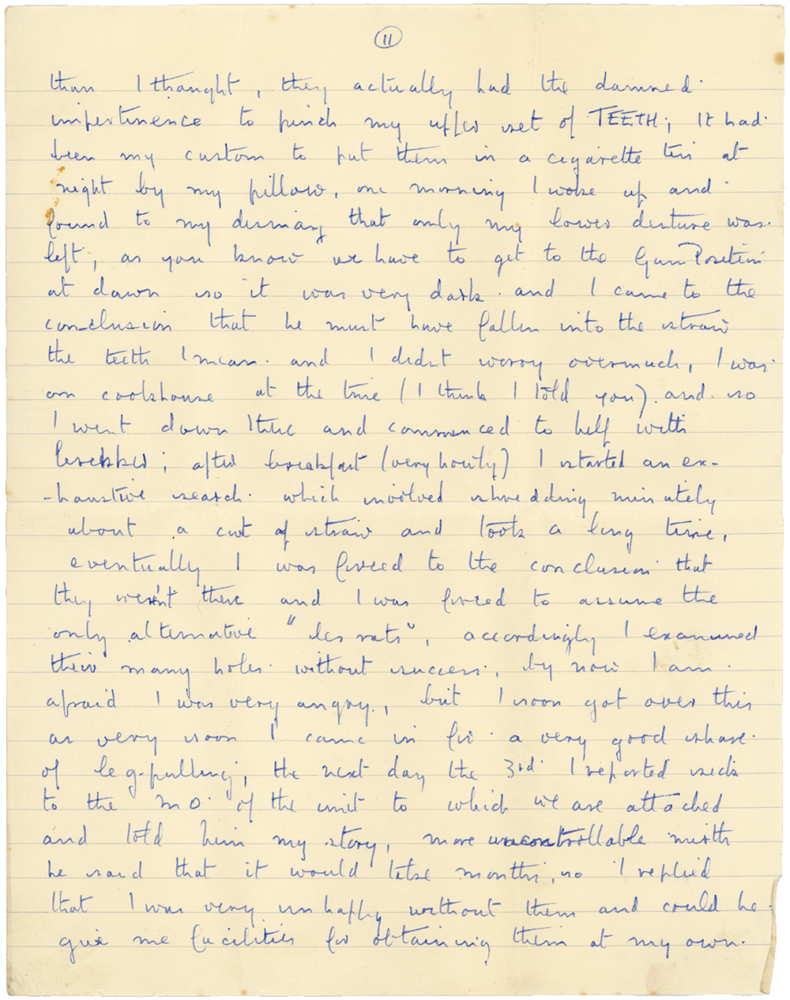 Letter from Cyril “Kenneth” Penman to Teresina “Terry” Penman dated December 13th, 1939. (pg. 2)