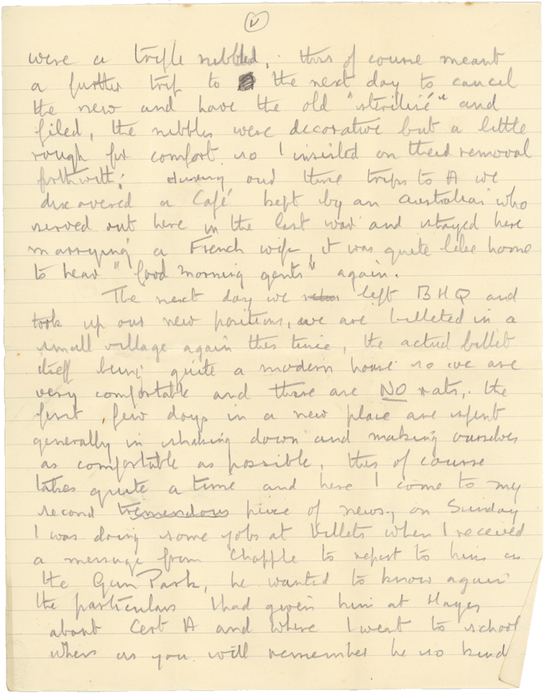 Letter from Cyril “Kenneth” Penman to Teresina “Terry” Penman dated December 13th, 1939. (pg. 5)