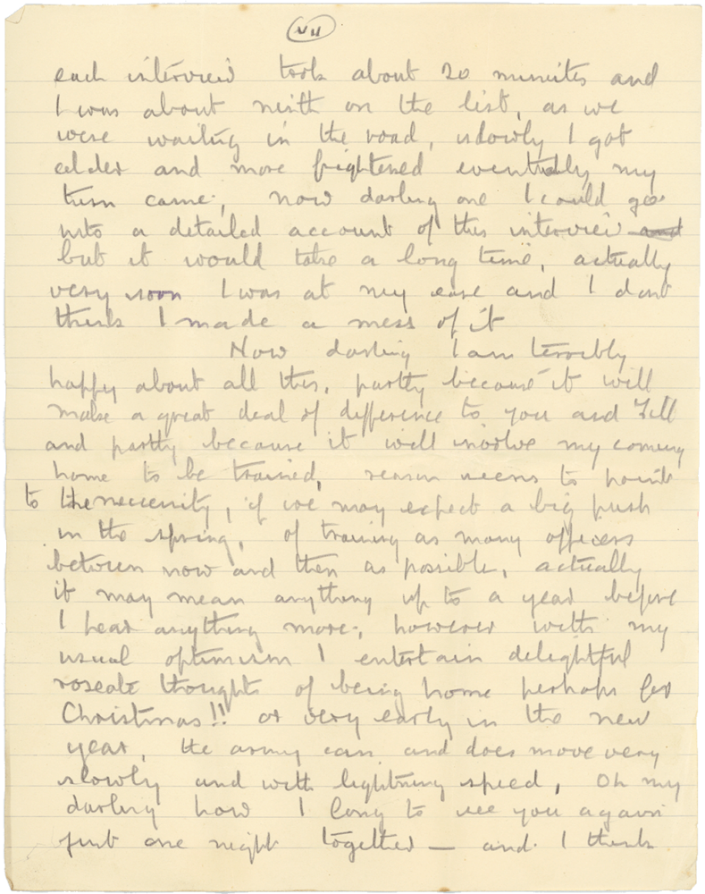 Letter from Cyril “Kenneth” Penman to Teresina “Terry” Penman dated December 13th, 1939. (pg. 7)