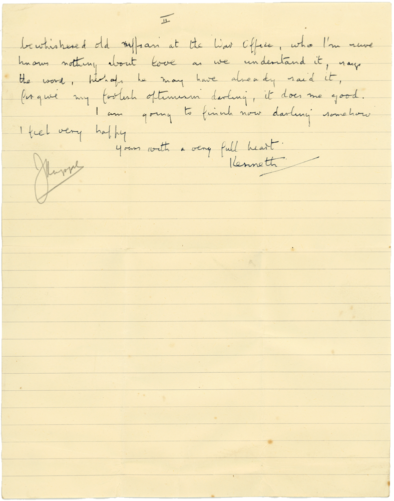 Letter from Cyril “Kenneth” Penman to Teresina “Terry” Penman dated December 16th, 1939. (pg. 2)