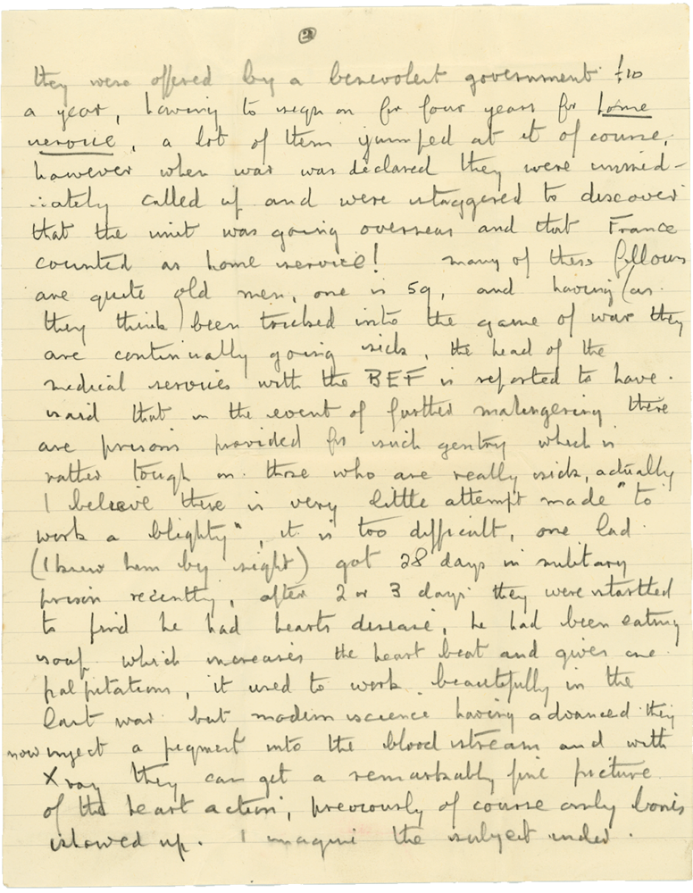 Letter from Cyril “Kenneth” Penman to Teresina “Terry” Penman dated December 19th, 1939. (pg. 2)