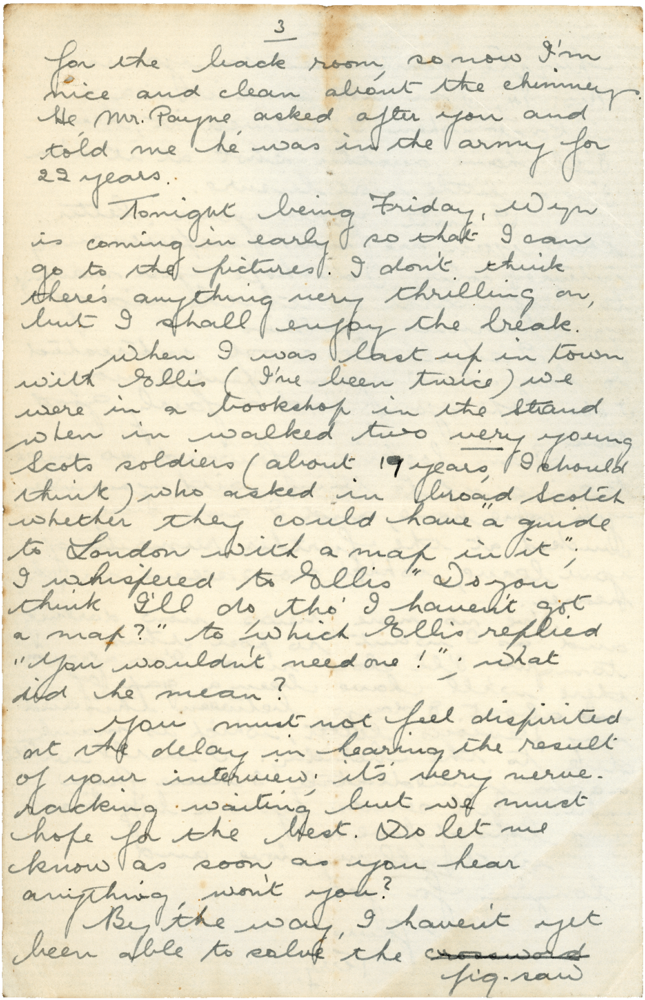 Letter from Teresina “Terry” Penman to Cyril “Kenneth” Penman dated December 29th, 1939. (pg. 3)