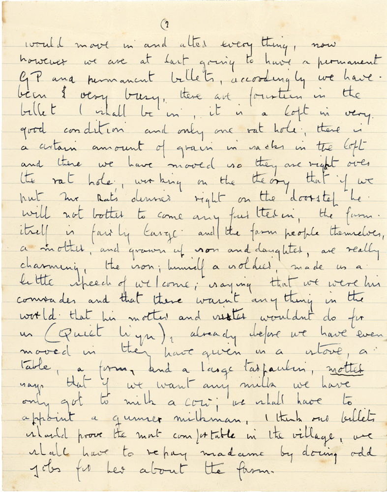 Letter from Cyril “Kenneth” Penman to Teresina “Terry” Penman dated December 30th, 1939. (pg. 2)