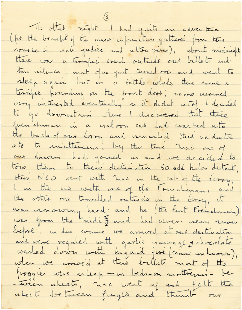 Letter from Cyril “Kenneth” Penman to Teresina “Terry” Penman dated December 30th, 1939. (pg. 3)