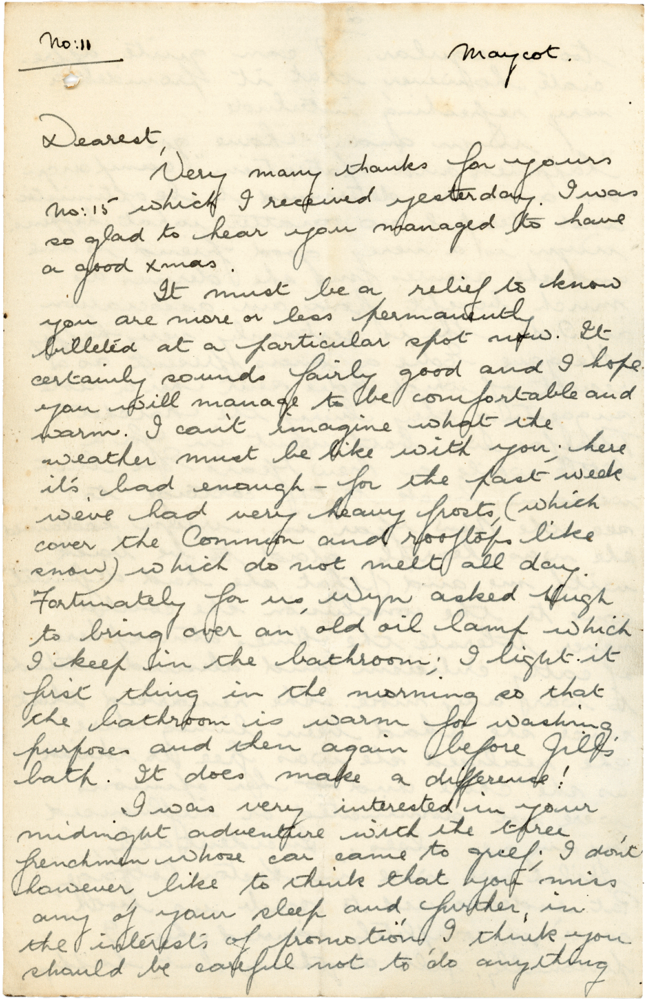 Letter from Teresina “Terry” Penman to Cyril “Kenneth” Penman dated January 1st, 1940. (pg. 1)