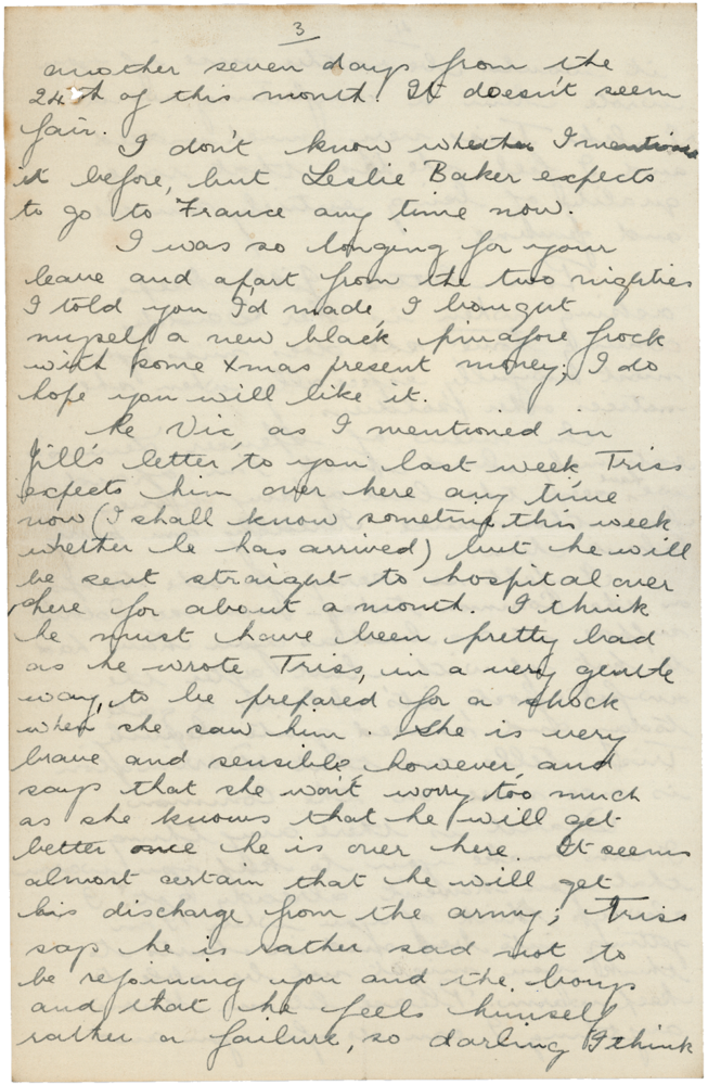 Letter from Teresina “Terry” Penman to Cyril “Kenneth” Penman dated January 16th, 1940. (pg. 3)