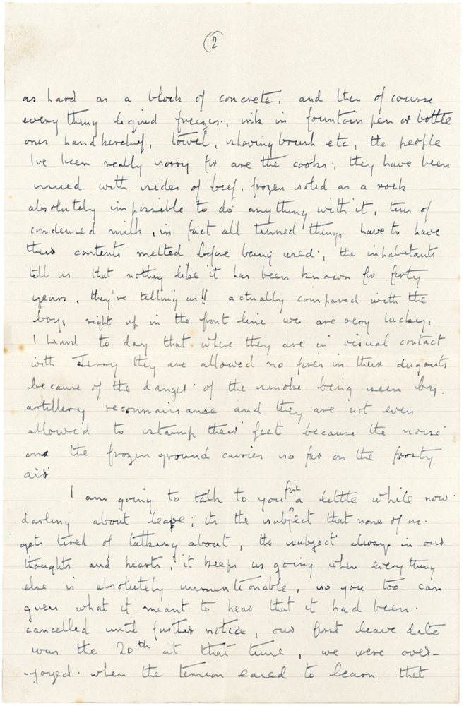 Letter from Cyril “Kenneth” Penman to Teresina “Terry” Penman dated January 23rd, 1940. (pg. 2)