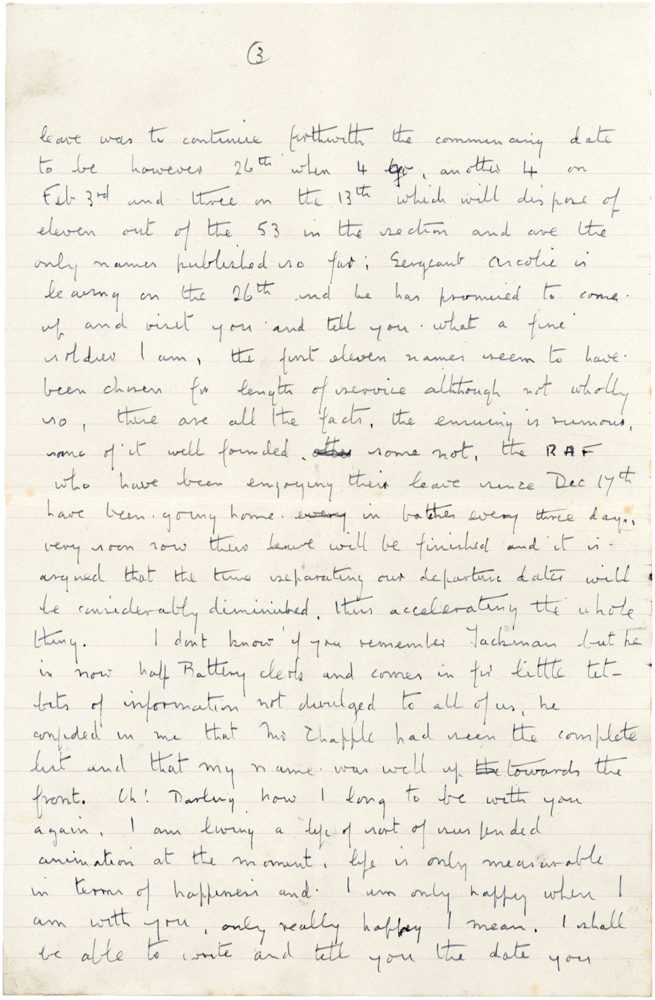 Letter from Cyril “Kenneth” Penman to Teresina “Terry” Penman dated January 23rd, 1940. (pg. 3)