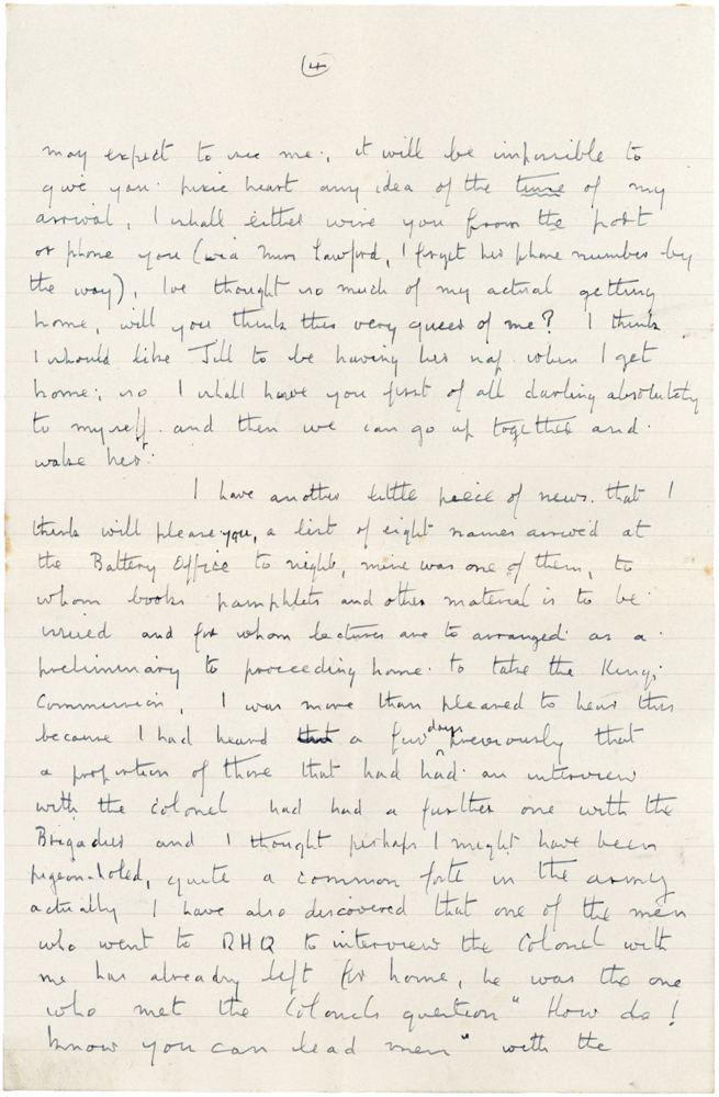 Letter from Cyril “Kenneth” Penman to Teresina “Terry” Penman dated January 23rd, 1940. (pg. 4)