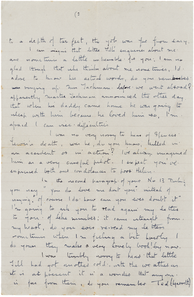 Letter from Cyril “Kenneth” Penman to Teresina “Terry” Penman dated January 24th, 1940. (pg. 2)