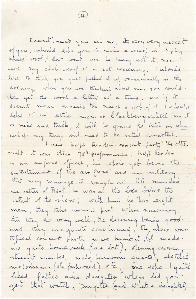 Letter from Cyril “Kenneth” Penman to Teresina “Terry” Penman dated January 24th, 1940. (pg. 4)