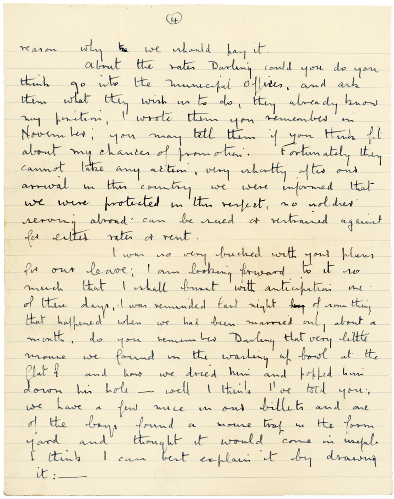 Letter from Cyril “Kenneth” Penman to Teresina “Terry” Penman dated January 29th, 1940. (pg. 4)