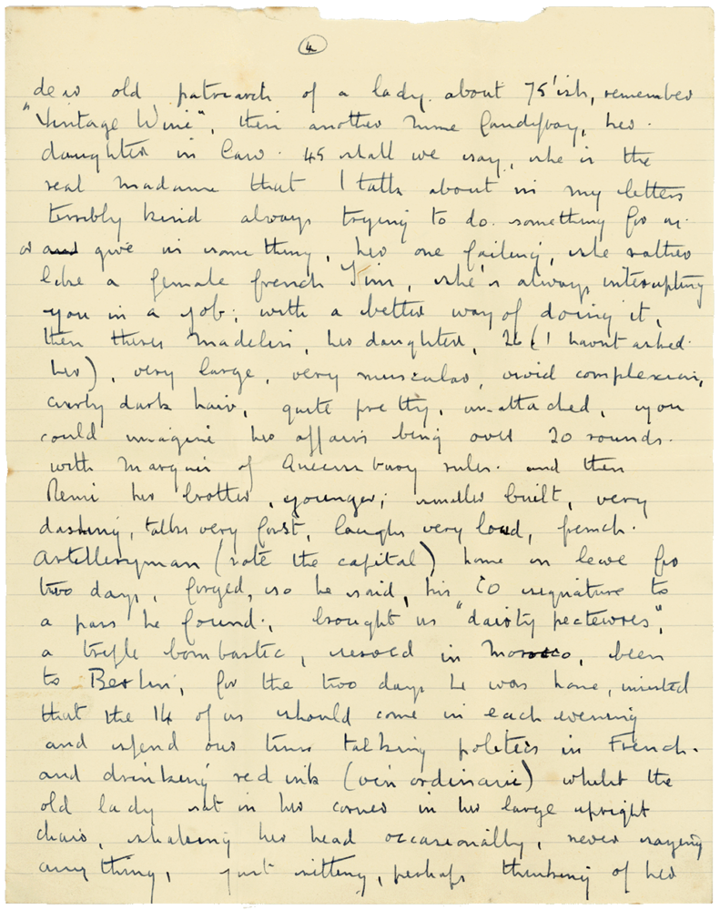 Letter from Cyril “Kenneth” Penman to Teresina “Terry” Penman dated February 4th, 1940. (pg. 4)