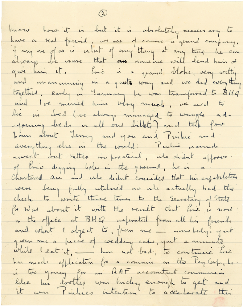 Letter from Cyril “Kenneth” Penman to Teresina “Terry” Penman dated February 7th, 1940. (pg. 2)