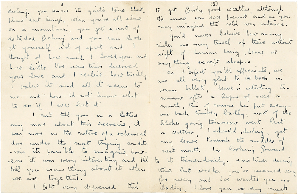 Letter from Cyril “Kenneth” Penman to Teresina “Terry” Penman dated February 18th, 1940. (pg. 2, 3)