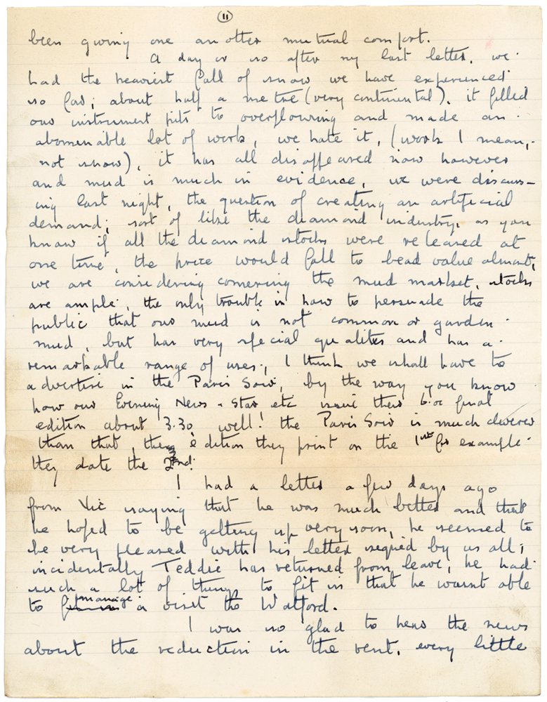 Letter from Cyril “Kenneth” Penman to Teresina “Terry” Penman dated February 19th, 1940. (pg. 2)