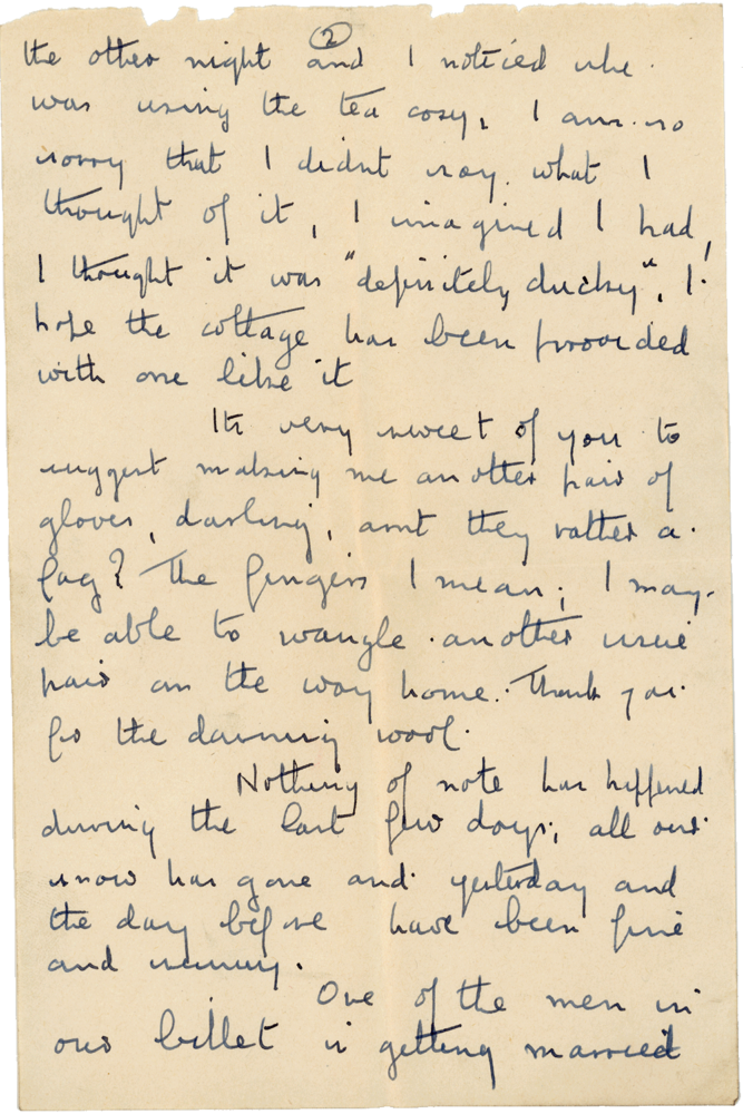 Letter from Cyril “Kenneth” Penman to Teresina “Terry” Penman dated February 24th, 1940. (pg. 2)