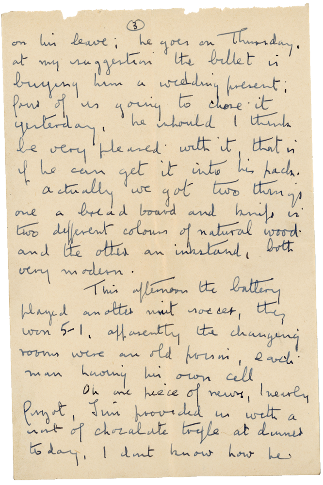 Letter from Cyril “Kenneth” Penman to Teresina “Terry” Penman dated February 24th, 1940. (pg. 3)