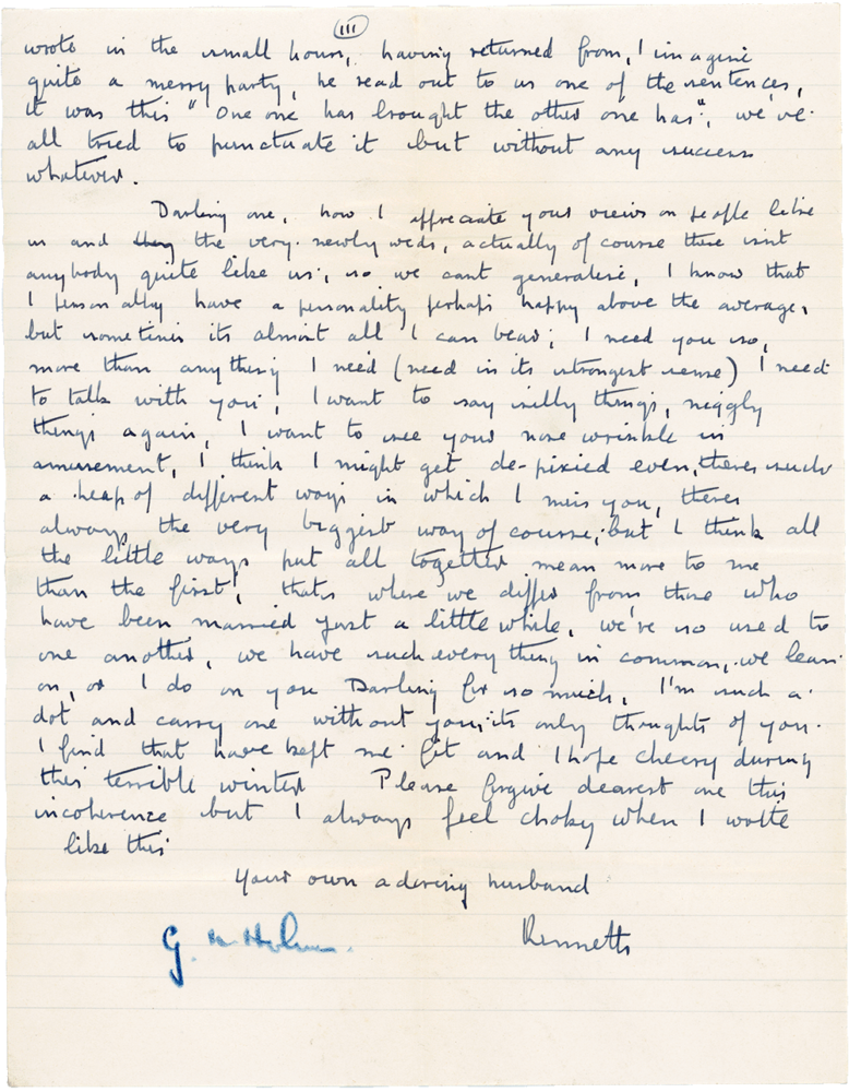 Letter from Cyril “Kenneth” Penman to Teresina “Terry” Penman dated February 27th, 1940. (pg. 3)