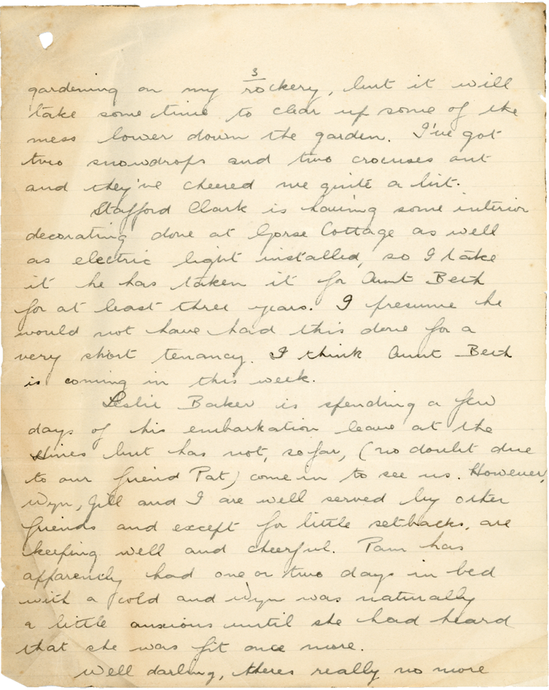 Letter from Teresina “Terry” Penman to Cyril “Kenneth” Penman dated March 6th, 1940. (pg. 3)