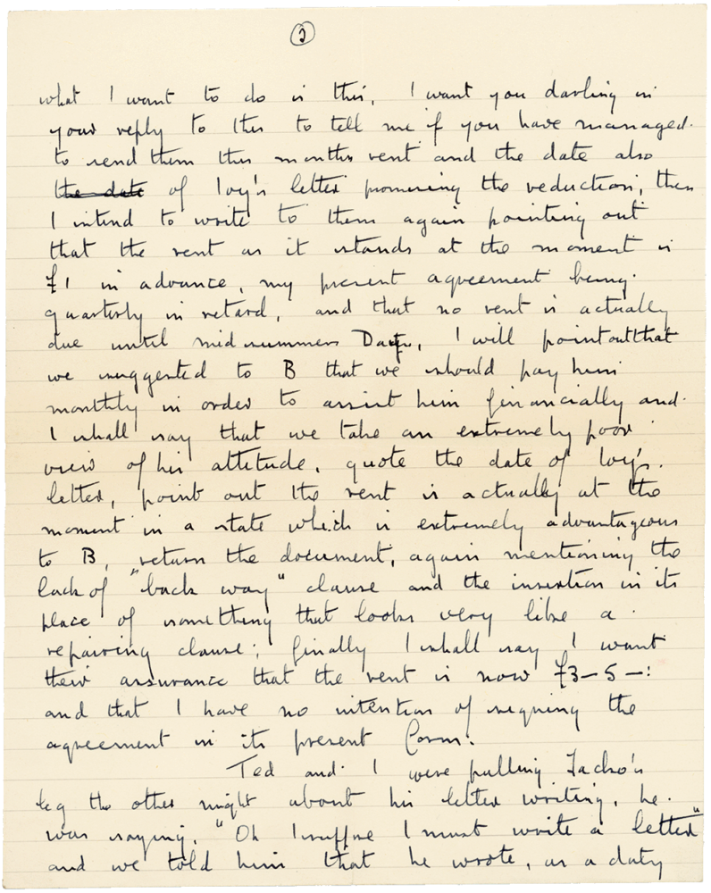 Letter from Cyril “Kenneth” Penman to Teresina “Terry” Penman dated April 26th, 1940. (pg. 2)