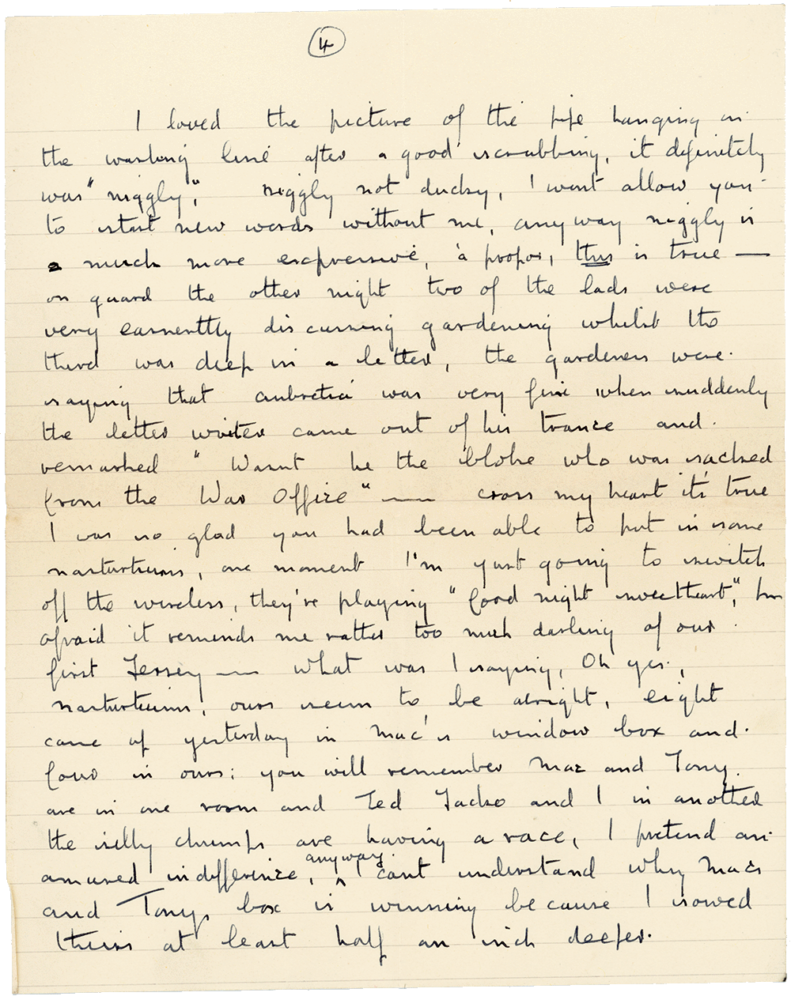 Letter from Cyril “Kenneth” Penman to Teresina “Terry” Penman dated April 26th, 1940. (pg. 4)
