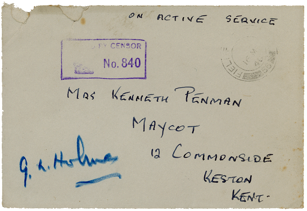 Envelope for letter from Cyril “Kenneth” Penman to Teresina “Terry” Penman dated May 15th, 1940.
