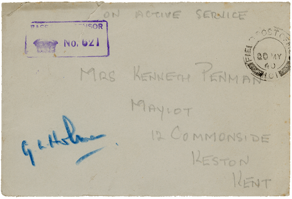 Envelope for letter from Cyril “Kenneth” Penman to Teresina “Terry” Penman dated May 16th, 1940.