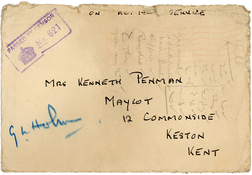 Envelope for letter from Cyril “Kenneth” Penman to Teresina “Terry” Penman dated May 19th, 1940.