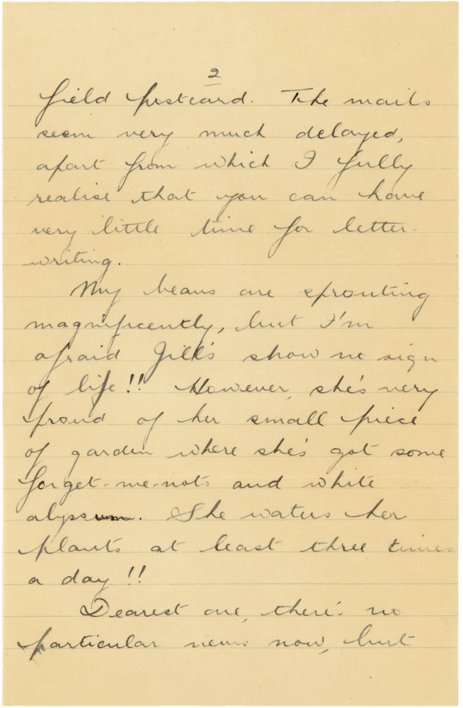 Letter from Teresina “Terry” Penman to Cyril “Kenneth” Penman dated May 21st, 1940. (pg. 2)