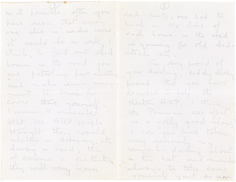 Letter from Cyril “Kenneth” Penman to Teresina “Terry” Penman dated June 28th, 1940. (pg. 2,3)