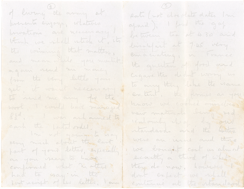Letter from Cyril “Kenneth” Penman to Teresina “Terry” Penman dated July 5th, 1940. (pg. 2, 3)