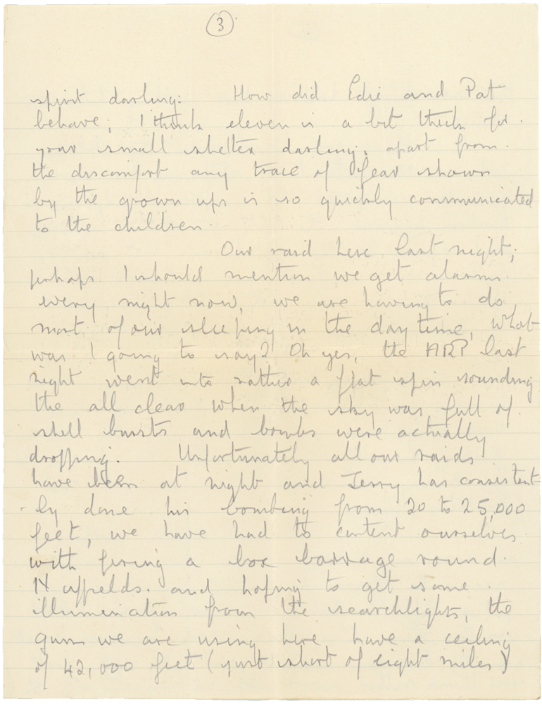 Letter from Cyril “Kenneth” Penman to Teresina “Terry” Penman dated August 19th, 1940. (pg. 3)