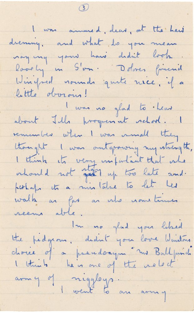 Letter from Cyril “Kenneth” Penman to Teresina “Terry” Penman dated September 14th, 1940. (pg. 3)