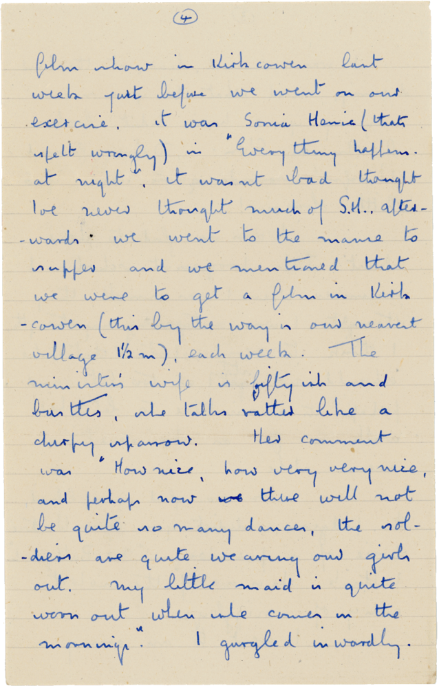 Letter from Cyril “Kenneth” Penman to Teresina “Terry” Penman dated September 14th, 1940. (pg. 4)
