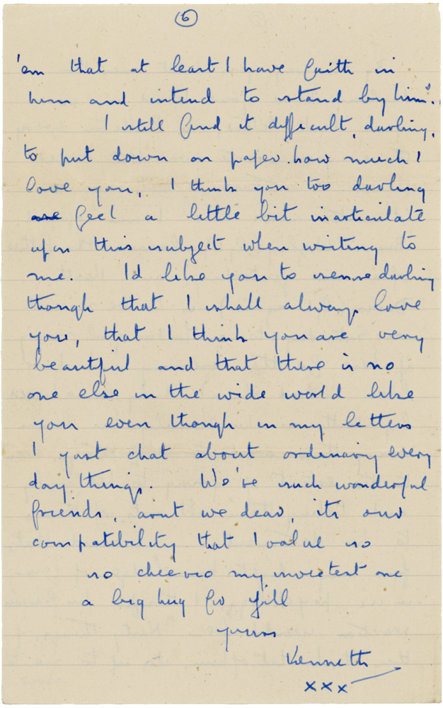 Letter from Cyril “Kenneth” Penman to Teresina “Terry” Penman dated September 14th, 1940. (pg. 6)