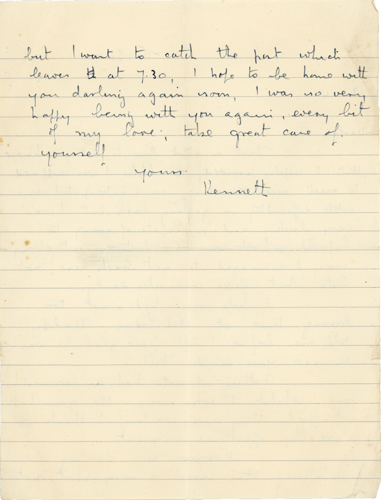 Letter from Cyril “Kenneth” Penman to Teresina “Terry” Penman dated November 3rd, 1940. (pg. 2)