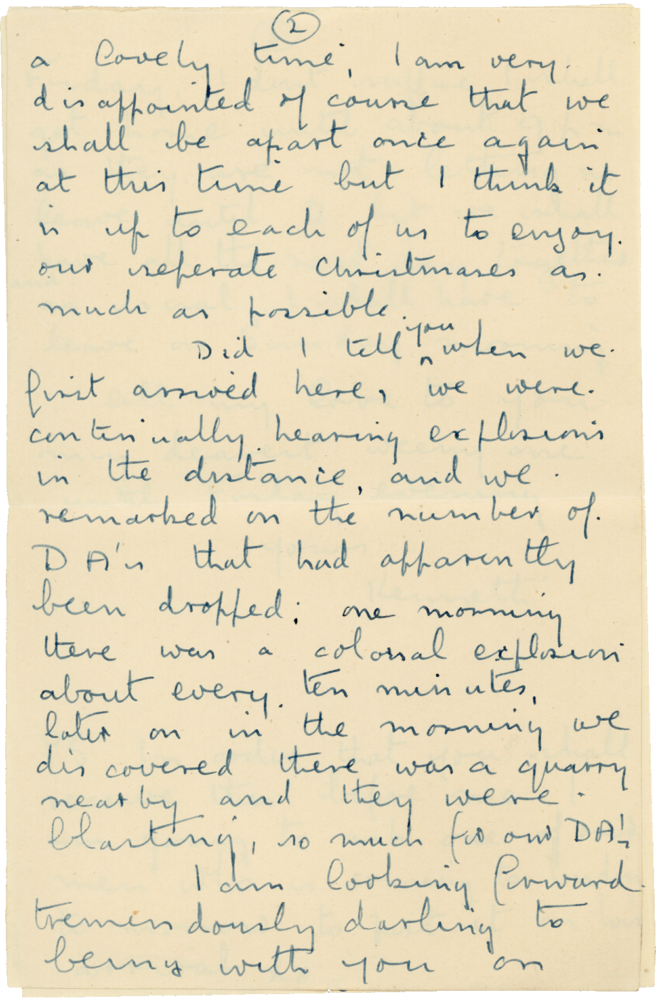 Letter from Cyril “Kenneth” Penman to Teresina “Terry” Penman dated December 2nd, 1940. (pg. 2)