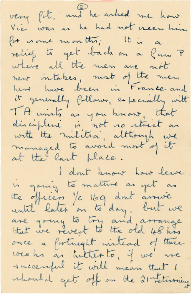 Letter from Cyril “Kenneth” Penman to Teresina “Terry” Penman dated December 9th, 1940. (pg. 2)