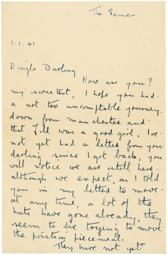 Letter from Cyril “Kenneth” Penman to Teresina “Terry” Penman dated January 1st, 1941. (pg. 1)