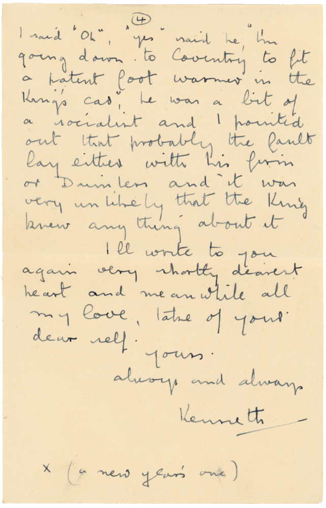 Letter from Cyril “Kenneth” Penman to Teresina “Terry” Penman dated January 8th, 1941. (pg. 4)