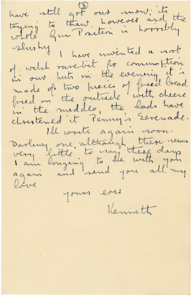 Letter from Cyril “Kenneth” Penman to Teresina “Terry” Penman dated January 24th, 1941. (pg. 3)